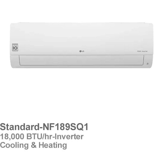 کولر گازی الجی مدل اینورتر دار NF189SQ1 ظرفیت 18000